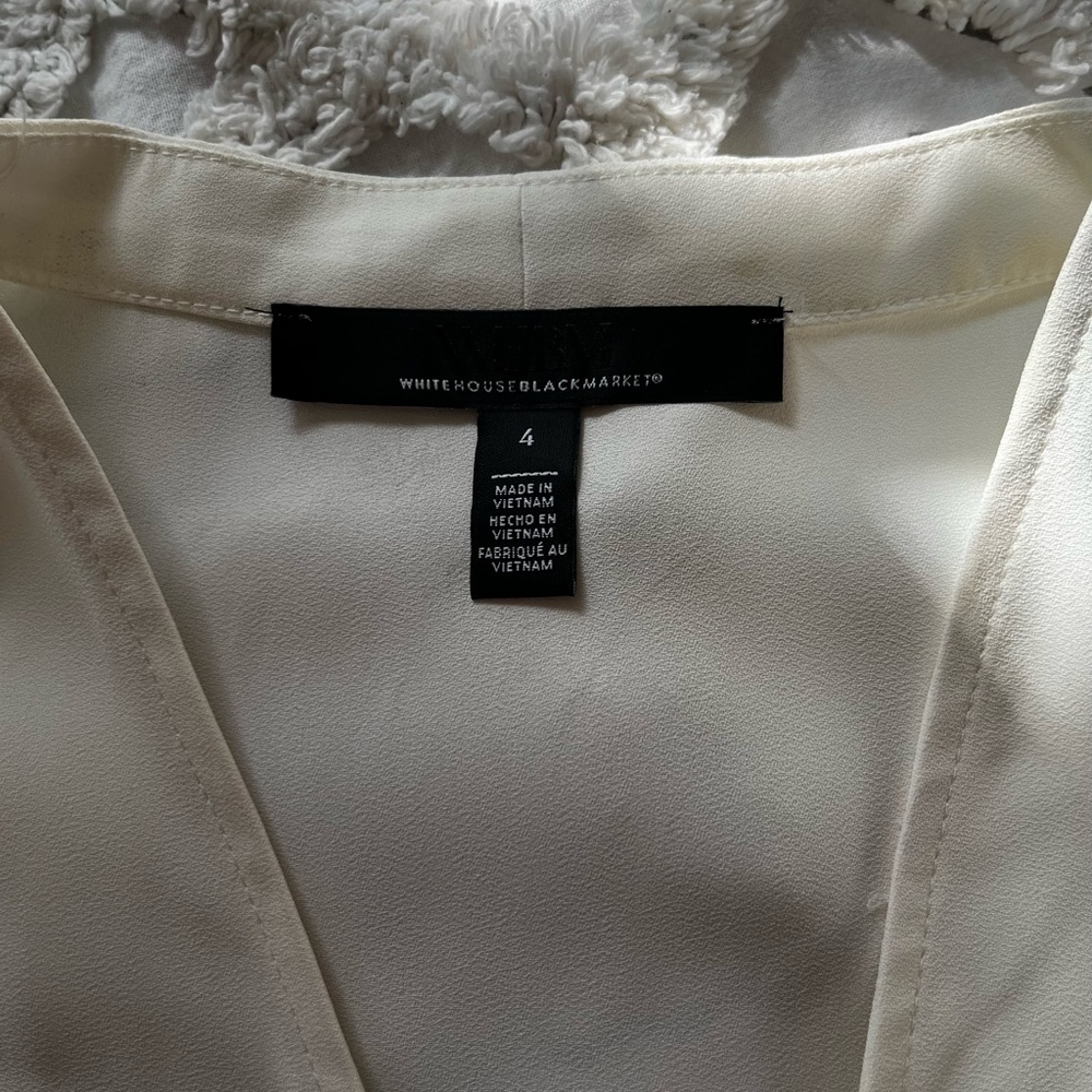 White House Black Market White Blouse - Picture 7 of 8